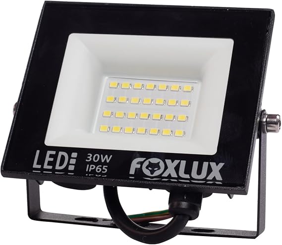 Foxlux Refletor LED 30W 6500K Preto Bivolt